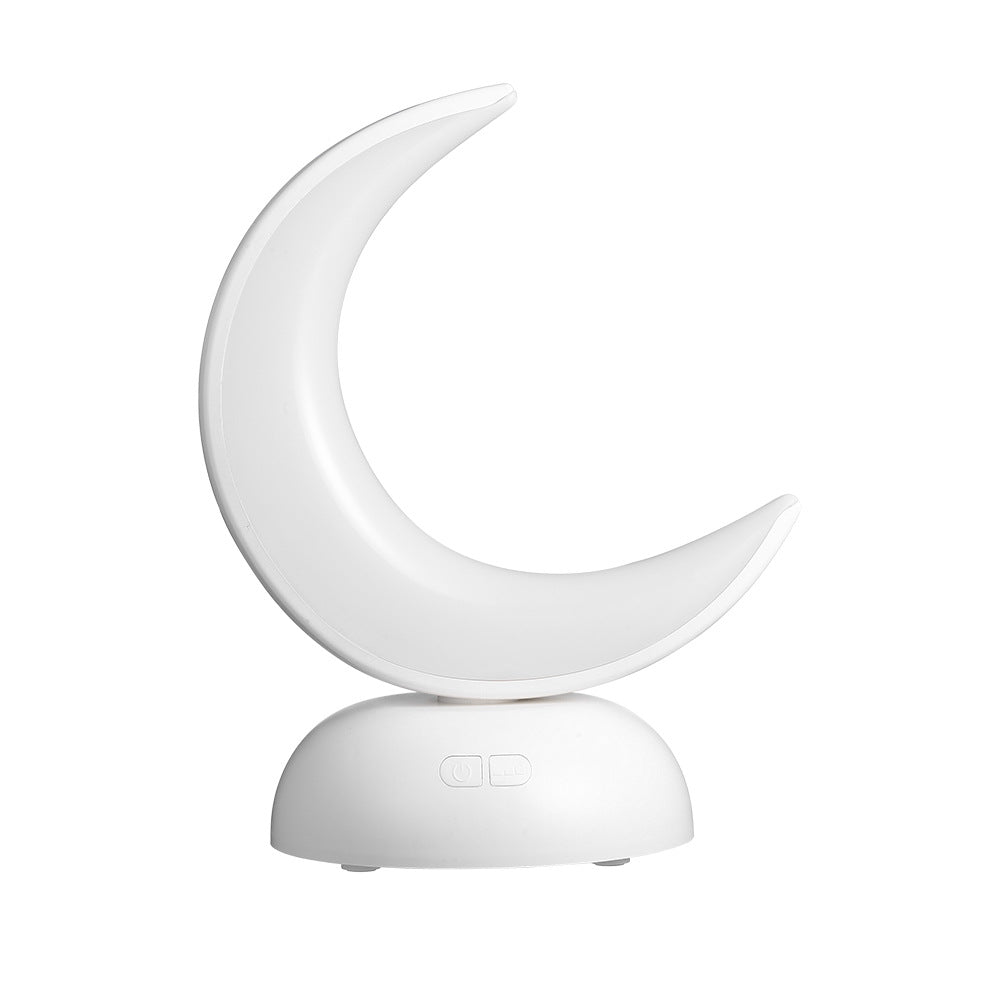 Crescent Shaped LED Aroma Lamp Nordic Plastic Bedroom Table Light with USB Charging Cord
