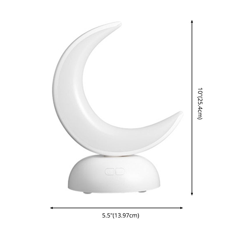 Croissant en forme d'arôme LED lampe nordique en plastique Nordic Plastic Table Light avec cordon de chargement USB