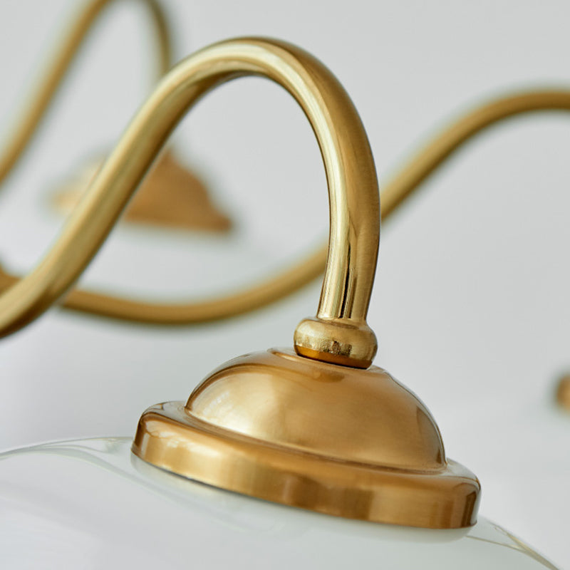 Contemporary Wood Sputnik Ceiling Pendant Glass Hanging Lights for Living Room