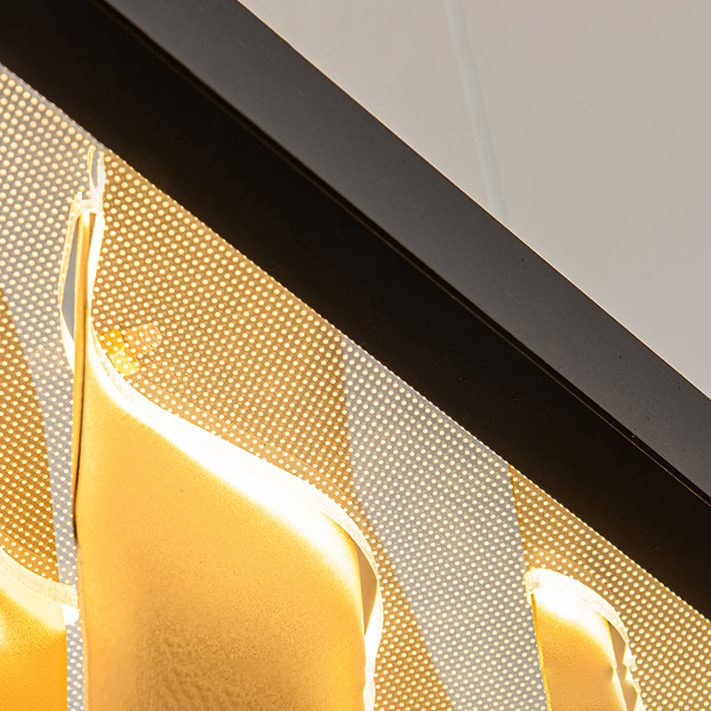 Lampada sospesa con il cerchio di bla lampadario a sospensione di ferro nero oro contemporaneo