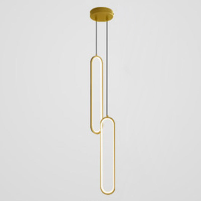 Simplicità moderna Sospensione ovale Sospensione Lampada acrilica Apparecchiatura per il ristorante