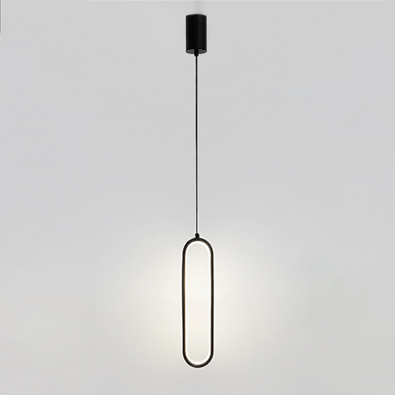 Simplicità moderna Sospensione ovale Sospensione Lampada acrilica Apparecchiatura per il ristorante