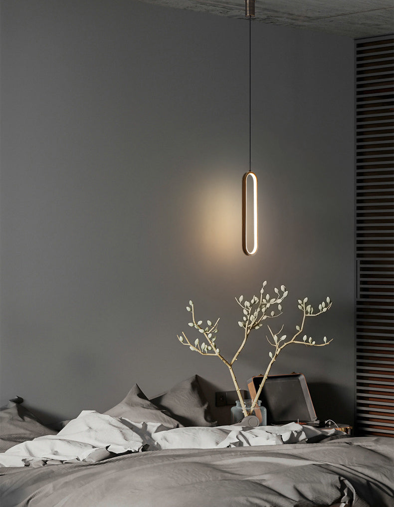 Simplicità moderna Sospensione ovale Sospensione Lampada acrilica Apparecchiatura per il ristorante