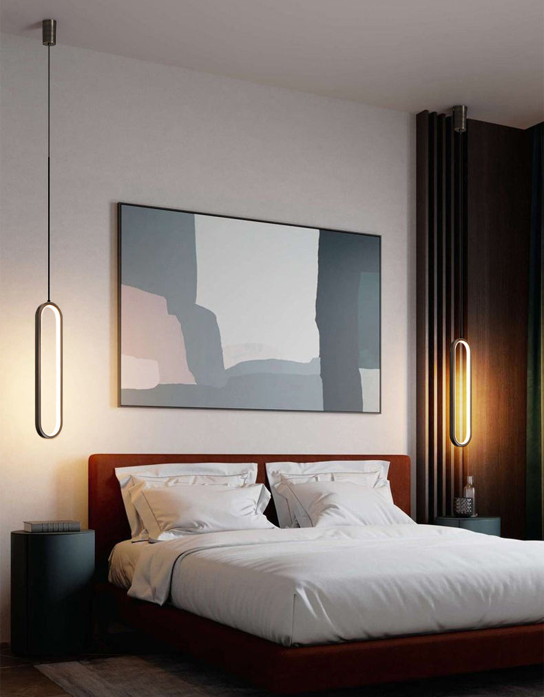 Simplicità moderna Sospensione ovale Sospensione Lampada acrilica Apparecchiatura per il ristorante