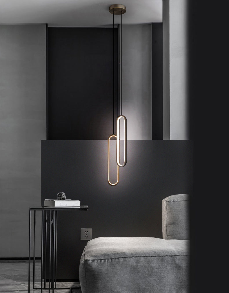 Simplicità moderna Sospensione ovale Sospensione Lampada acrilica Apparecchiatura per il ristorante