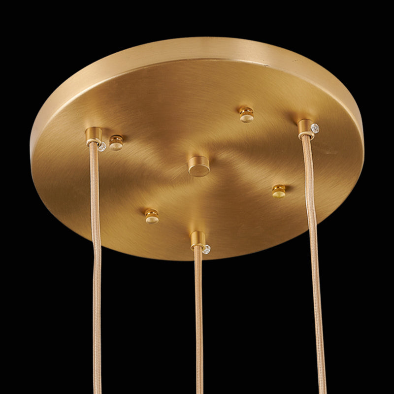 Crystal Gold Pendant Light Geometric Contemporary Ceiling Light for Stair Half