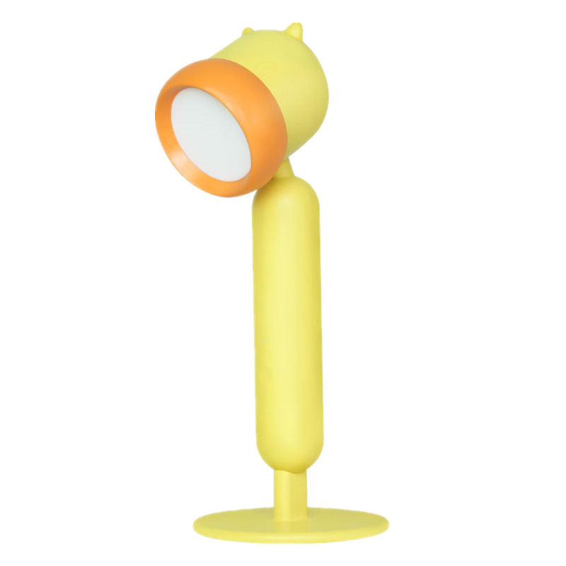 Macaron Swivel Shade Reading Book Light Plastic 1 Head Bedroom Table Lamp with USB Cord
