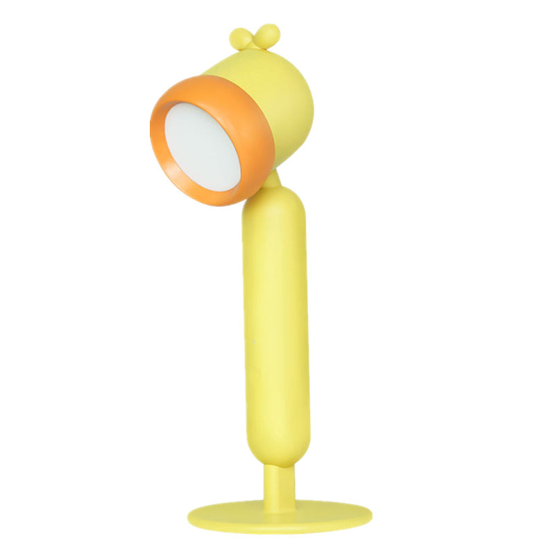 Macaron Swivel Shade Reading Book Light Plastic 1 Head Bedroom Table Lamp with USB Cord