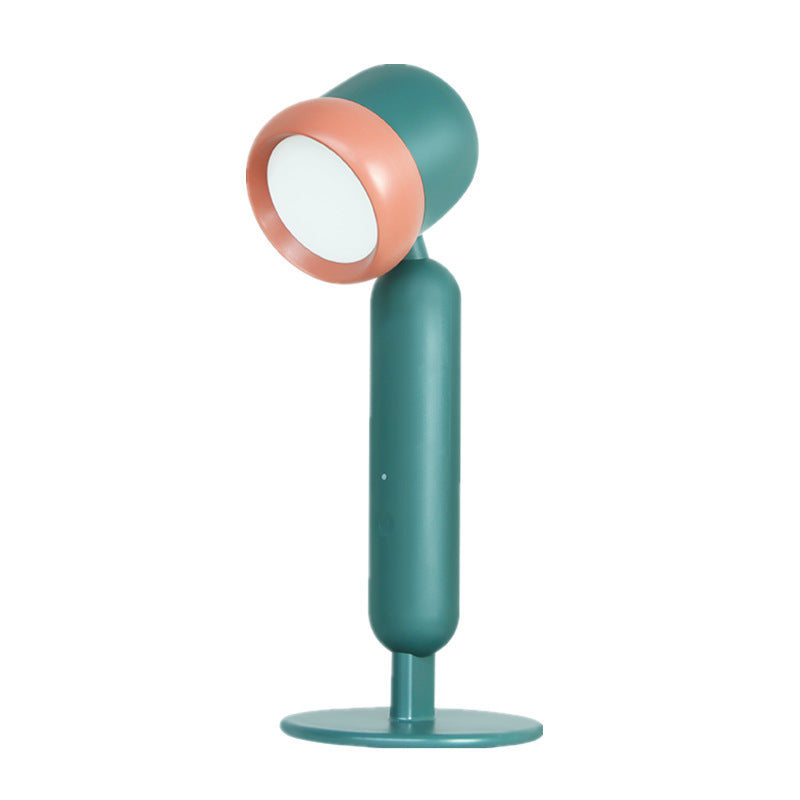 Macaron Swivel Shade Reading Book Light Plastic 1 Head Bedroom Table Lamp with USB Cord