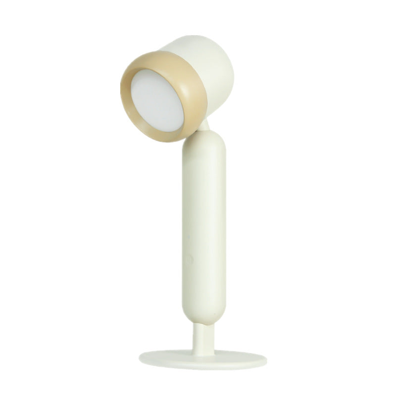 Macaron Swivel Shade Reading Book Light Plastic 1 Head Bedroom Table Lamp with USB Cord