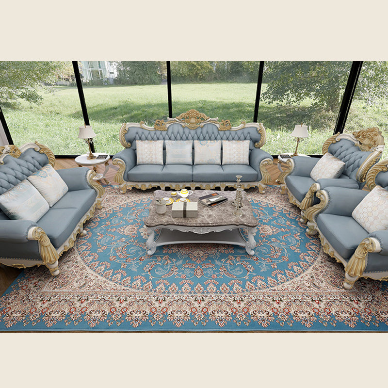 Rode toon bloemenprint tapijten polyester antiek tapijt niet-slip achterste binnenkleed tapijt voor woningdecoratie