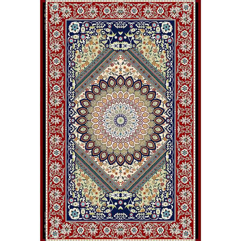 Dark Color Luxury Rug Polyester Círculos Concéntricos Alfombra de área Alfombra sin deslizamiento para sala de estar para sala de estar