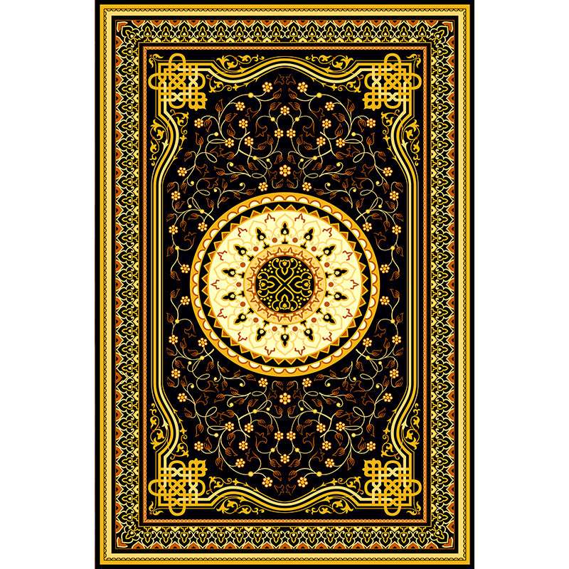 Dunkle Farbe Luxus Teppich Polyester Konzentrische Kreise Fläche Teppich nicht rutschfest