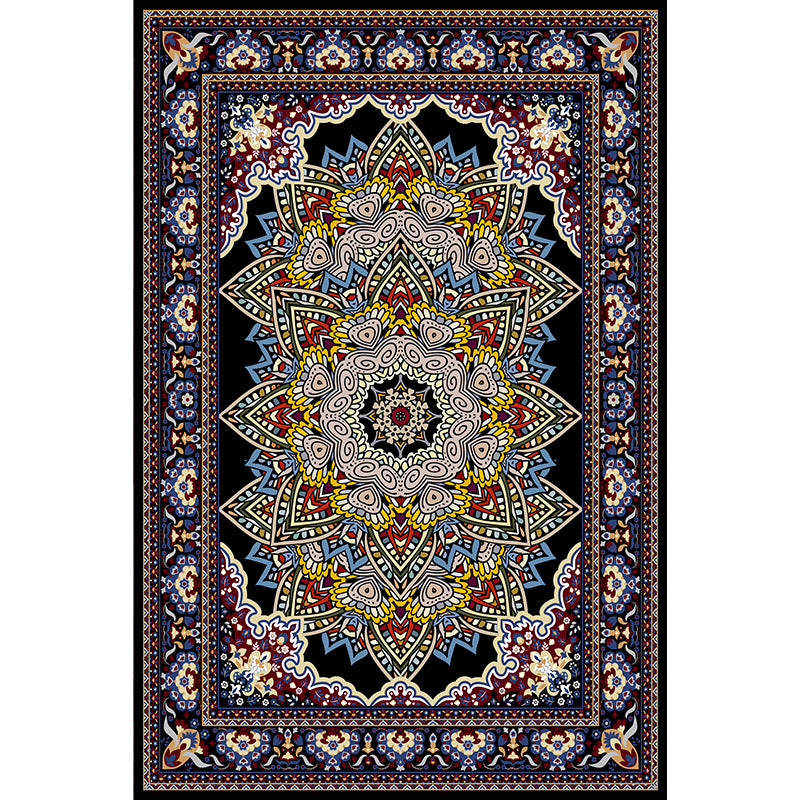 Dunkle Farbe Luxus Teppich Polyester Konzentrische Kreise Fläche Teppich nicht rutschfest