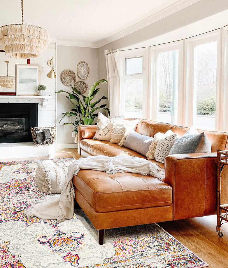 Nostalgia Médalon Carpet Multicolor Polyester tapis anti-glissement