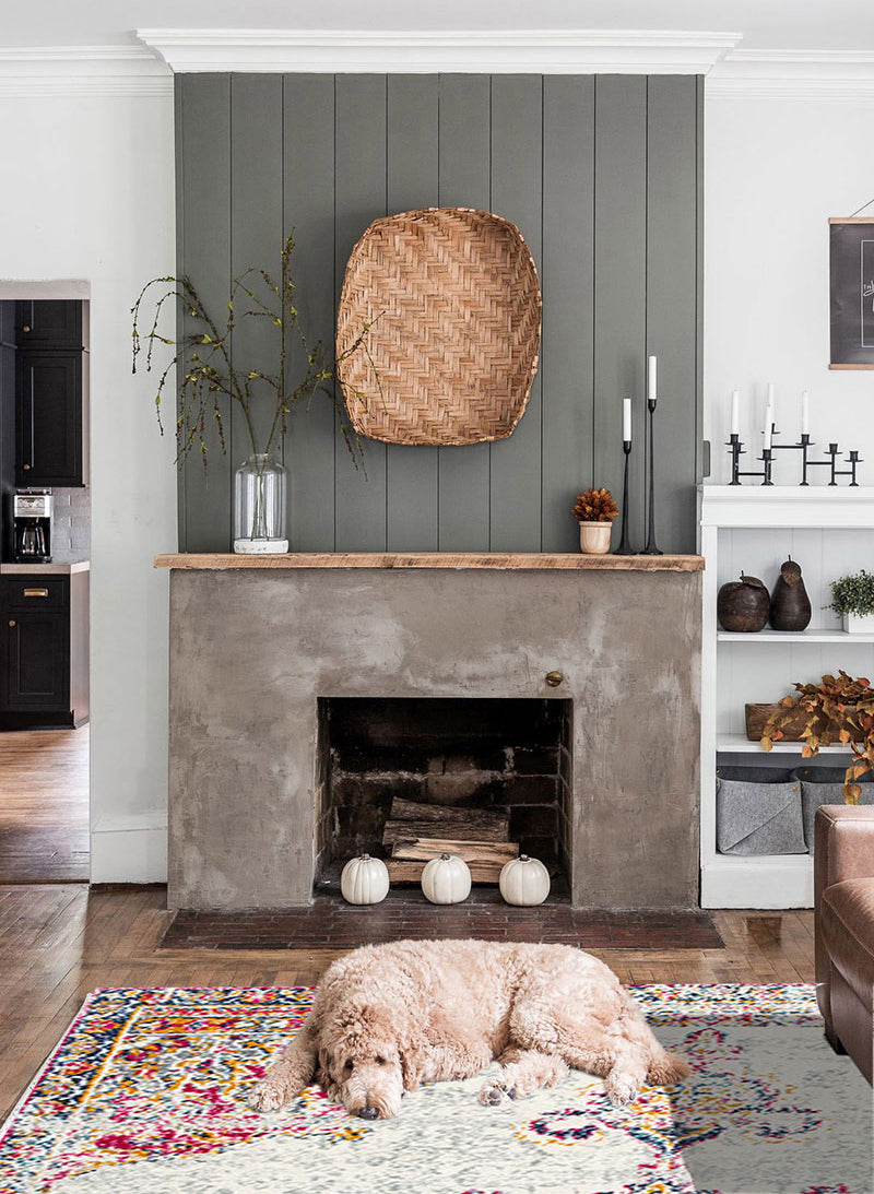 Nostalgia Médalon Carpet Multicolor Polyester tapis anti-glissement