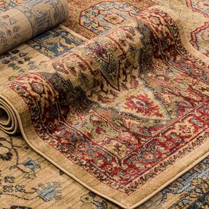 Antiquitätenmedaillon Teppich weißer Tonpolyester Teppich Nicht-Rutsch-Backing-Teppich für die Heimdekoration