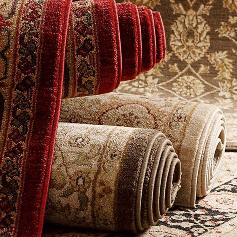 Antiquitätenmedaillon Teppich weißer Tonpolyester Teppich Nicht-Rutsch-Backing-Teppich für die Heimdekoration