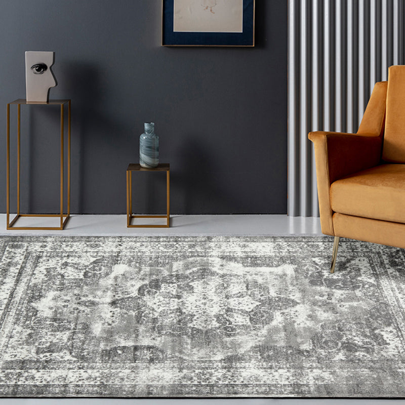 Vintage Ethnisches Muster Teppich mehrfarbiger Polyester Teppich Nicht-Rutsch-Backing-Teppich für die Heimdekoration