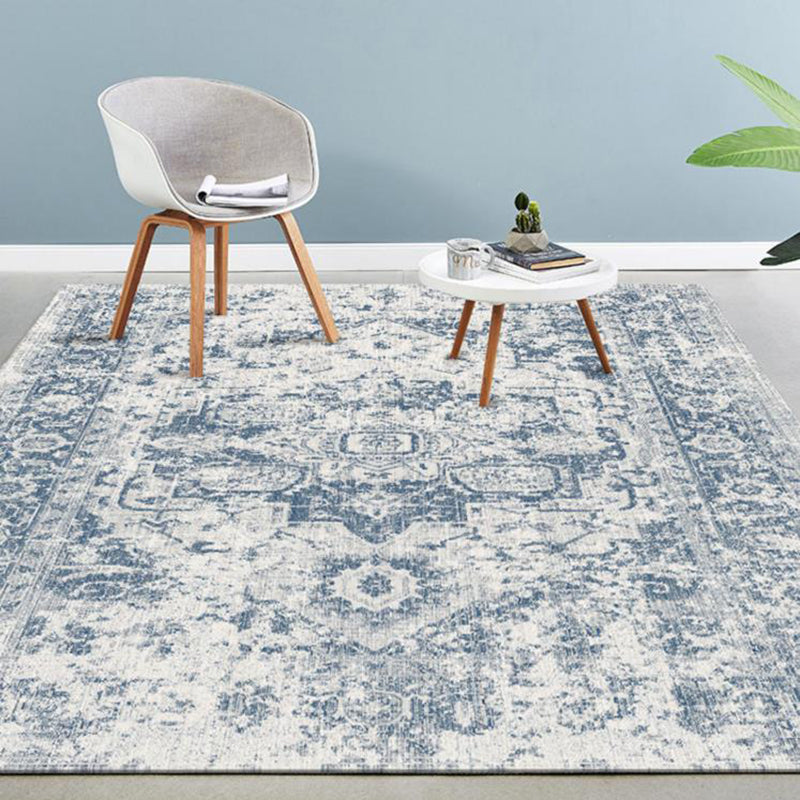 Vintage Ethnisches Muster Teppich mehrfarbiger Polyester Teppich Nicht-Rutsch-Backing-Teppich für die Heimdekoration