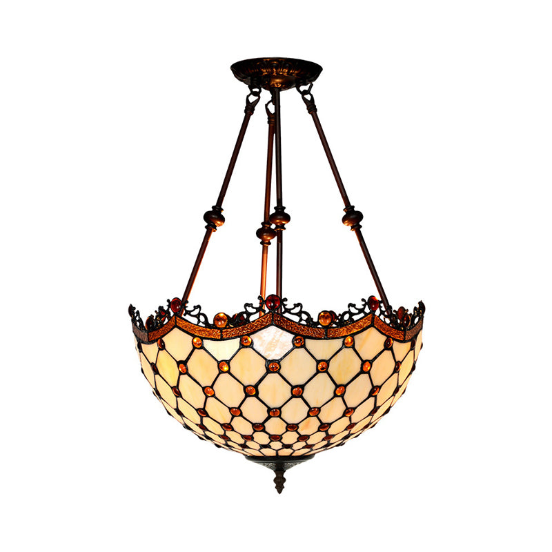 16 "/18" de ancho Semi Flush Light Fixture Boaded 2 luces Tiffany Style Techo Monte para corredor