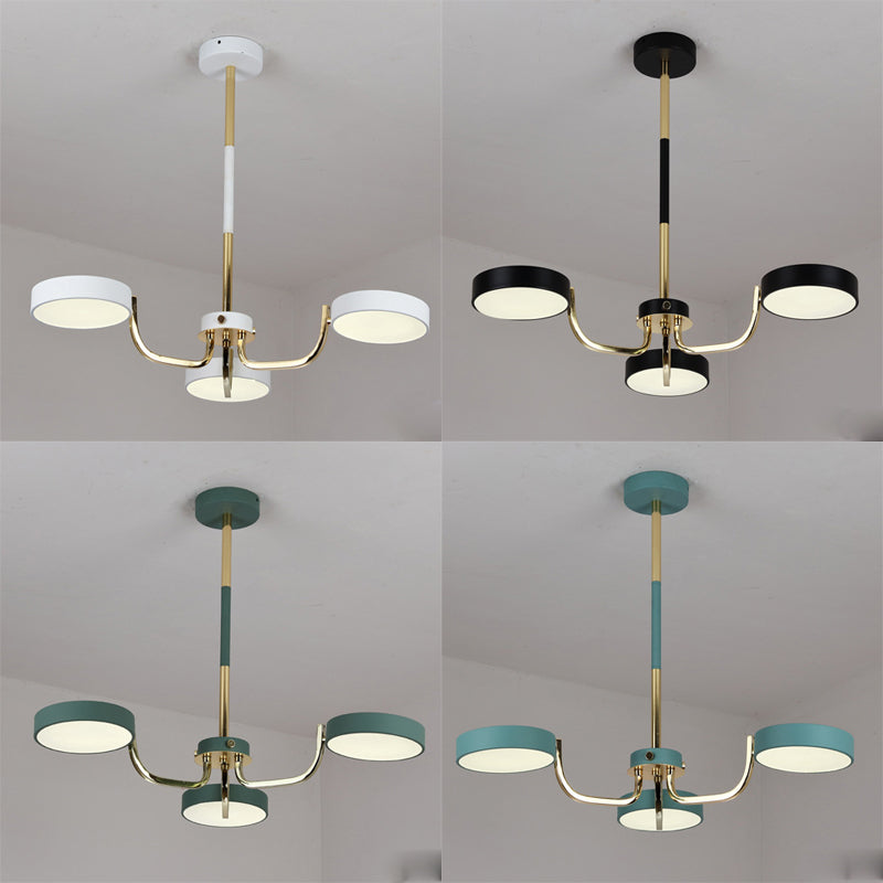 Oval Pendant Dining Room Hanging Lights Acrylic 3 Bulbs Modern style Pendant Lamps