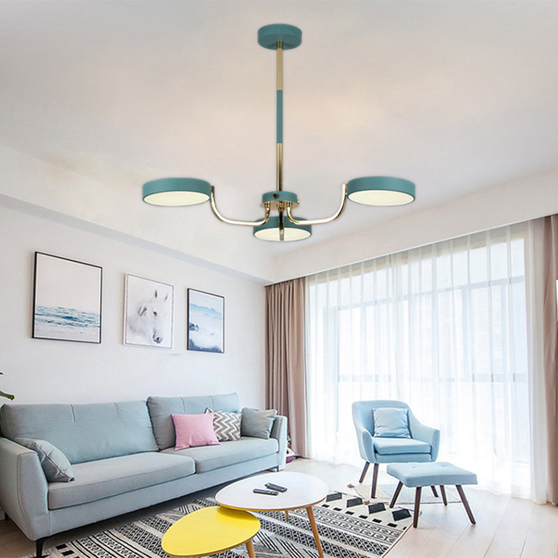 Oval Pendant Dining Room Hanging Lights Acrylic 3 Bulbs Modern style Pendant Lamps