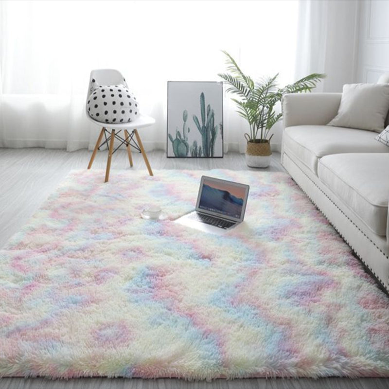 Coffee Tie Dye Indoor Carpet Polyester Casual Rug Shad Area Rug for Living Room