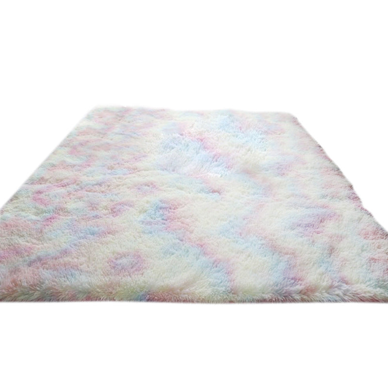 Coffee Tie Dye Indoor Carpet Polyester Casual Rug Shad Area Rug for Living Room