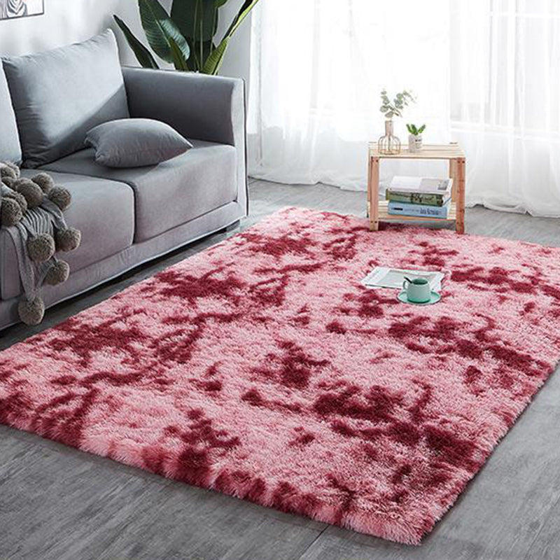 Coffee Tie Dye Indoor Carpet Polyester Casual Rug Shad Area Rug for Living Room