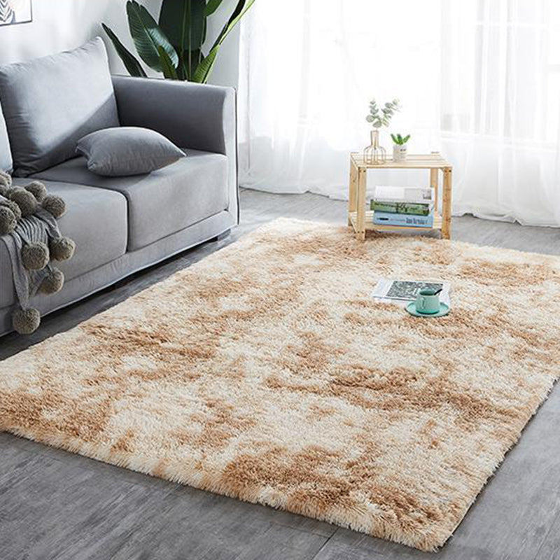 Coffee Tie Dye Indoor Carpet Polyester Casual Rug Shad Area Rug for Living Room