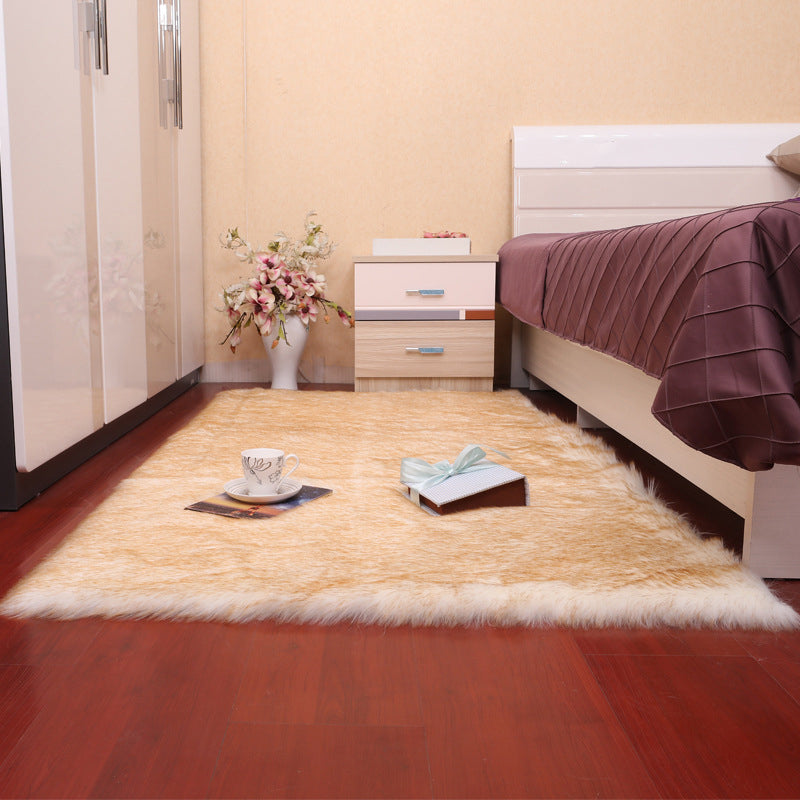 Fancy Pink Area Carpet Polyester Solid Color Area Rug Stain Resistant Indoor Rug for Bedroom