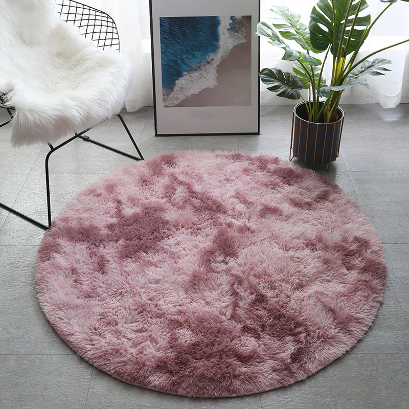 Alfombra de alfombra de espuma de corbata redonda alfombra de alfombra simple alfombra de respaldo sin deslizamiento para decoración del hogar