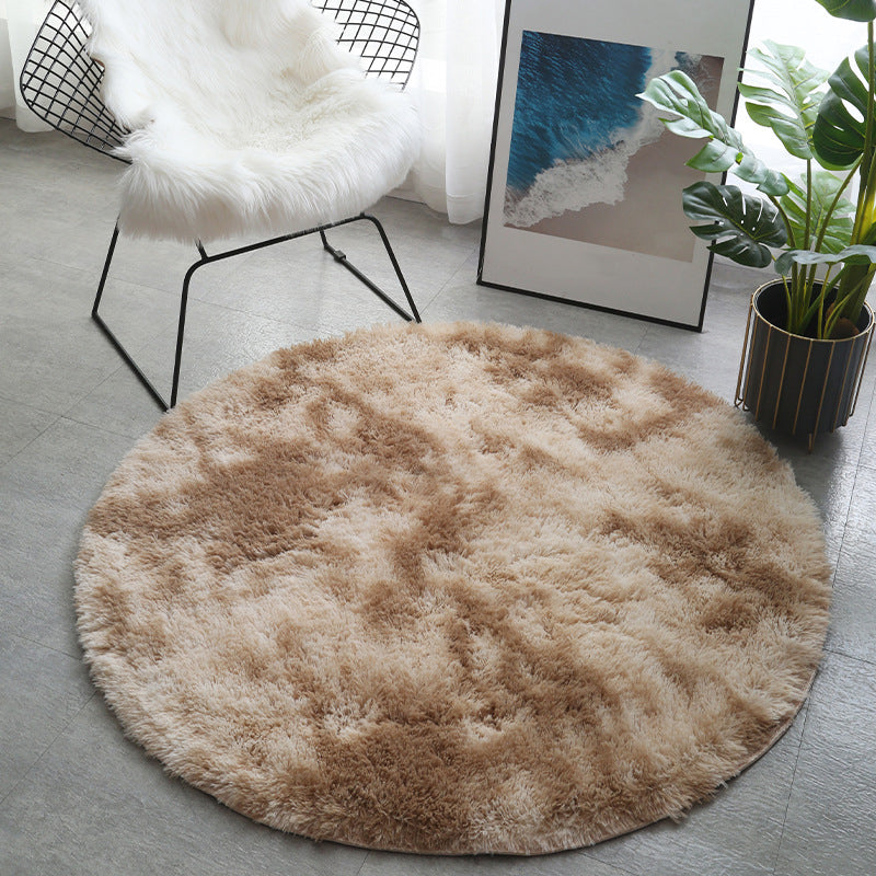 Alfombra de alfombra de espuma de corbata redonda alfombra de alfombra simple alfombra de respaldo sin deslizamiento para decoración del hogar