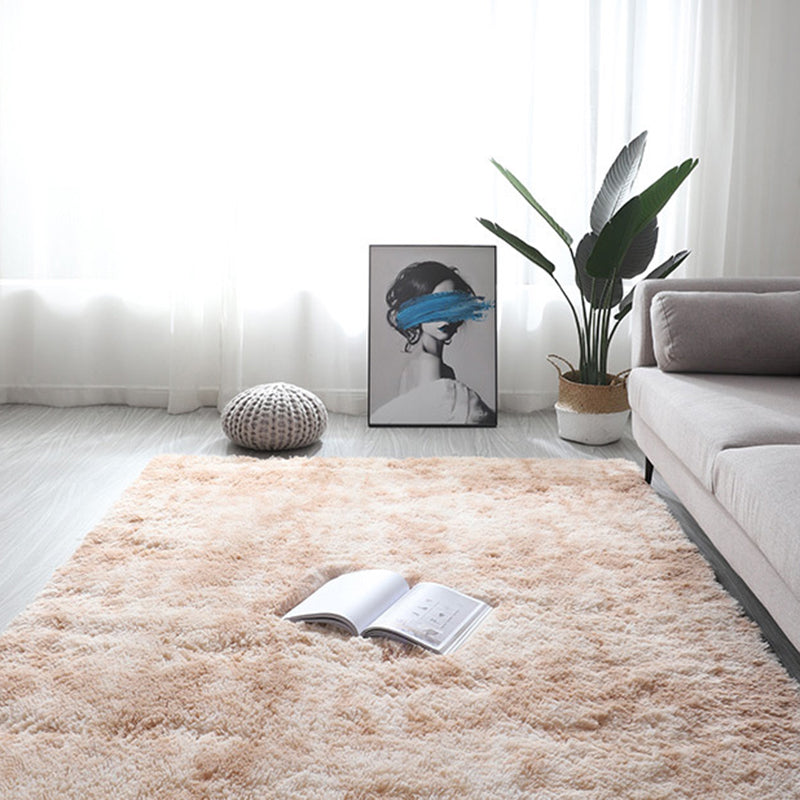 Casual Tie Dye Printed Rug Contemporary Shag Carpet Polyester Stain Resistant Rug for Living Room