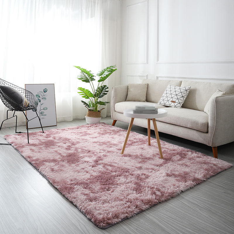 Pink Tie Dye Pattern Carpet Polyester Rug Stain Resistant Area Rug for Home Decoration
