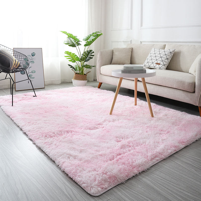 Pink Tie Dye Pattern Carpet Polyester Rug Stain Resistant Area Rug for Home Decoration