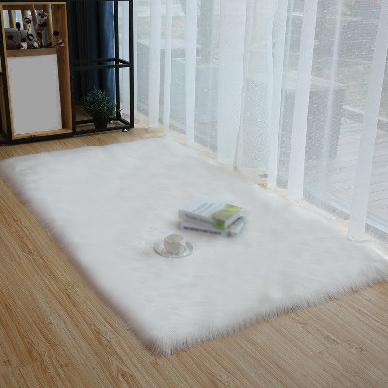 Decorazione per casa solida casual shag tappeto poliestere di poliestere rilassante tappeto per animali domestici tappeto interno