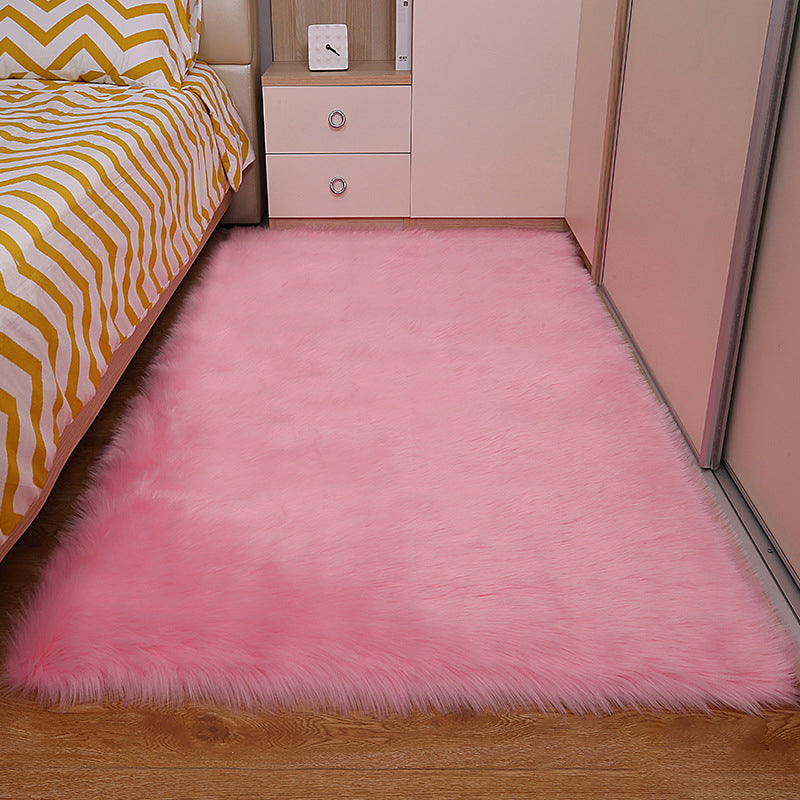 Decorazione per casa solida casual shag tappeto poliestere di poliestere rilassante tappeto per animali domestici tappeto interno