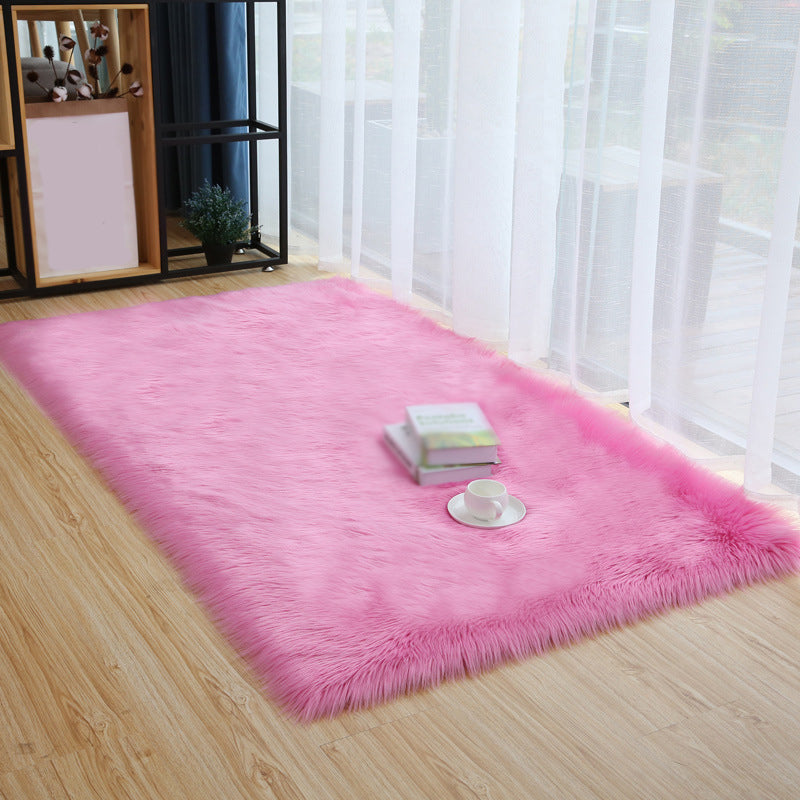 Casual Solid Home Decoration Shag Carpet Polyester Relaxing Area Carpet Pet Friendly Indoor Rug