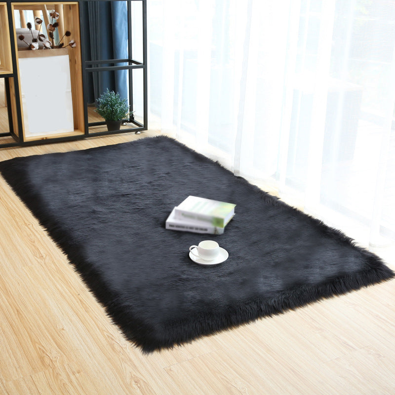 Decorazione per casa solida casual shag tappeto poliestere di poliestere rilassante tappeto per animali domestici tappeto interno