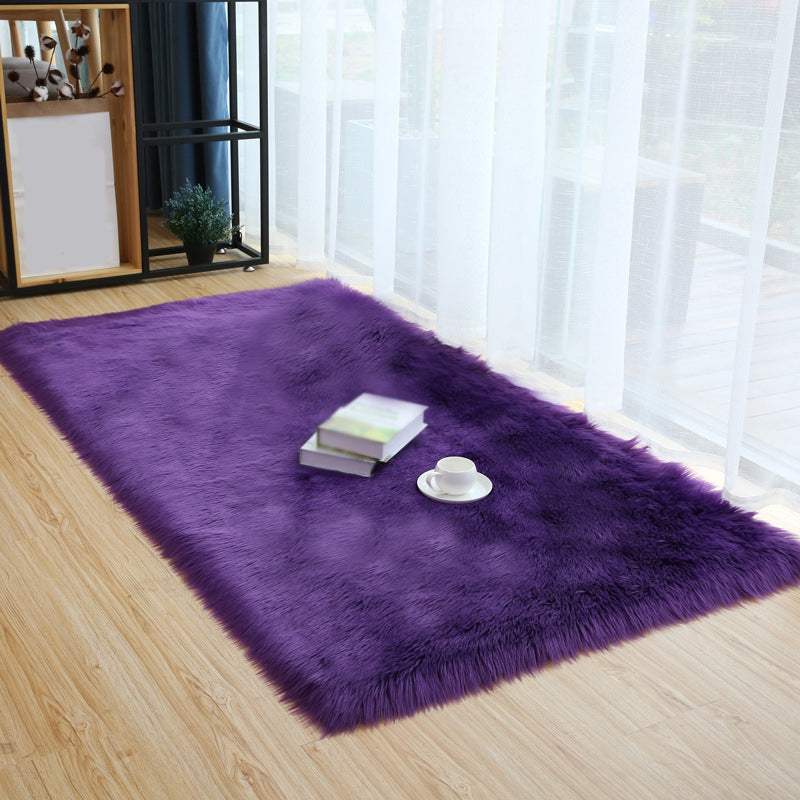 Decorazione per casa solida casual shag tappeto poliestere di poliestere rilassante tappeto per animali domestici tappeto interno