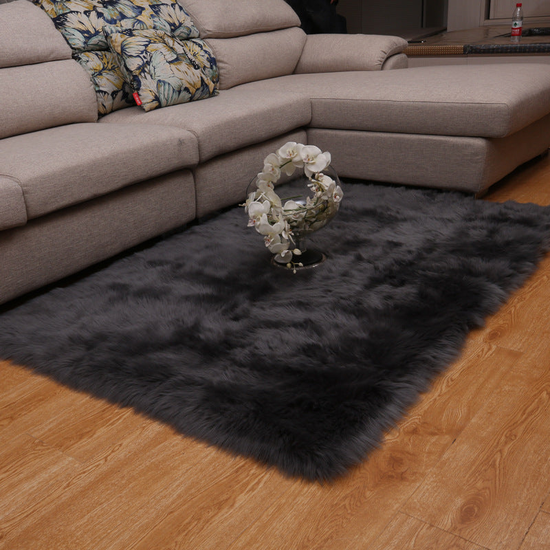 Decorazione per casa solida casual shag tappeto poliestere di poliestere rilassante tappeto per animali domestici tappeto interno
