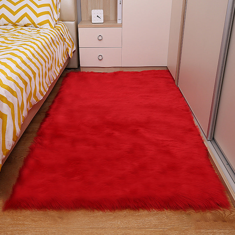Decorazione per casa solida casual shag tappeto poliestere di poliestere rilassante tappeto per animali domestici tappeto interno