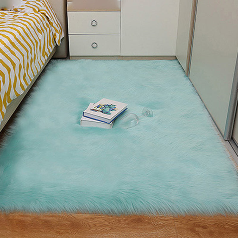 Casual Solid Home Decoration Shag Carpet Polyester Relaxing Area Carpet Pet Friendly Indoor Rug