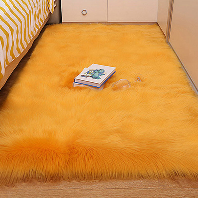 Casual Solid Home Decoration Shag Carpet Polyester Relaxing Area Carpet Pet Friendly Indoor Rug
