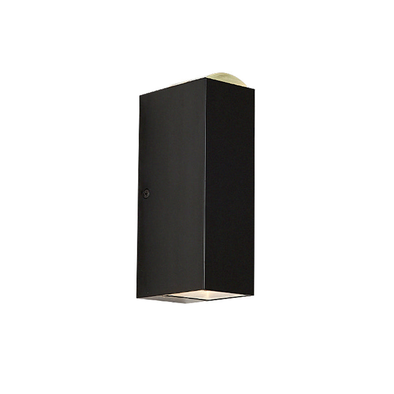 Black Rectangular Outdoor LED Track Light in Modern Simplicity Aluminium Waterproof Wall Lamp