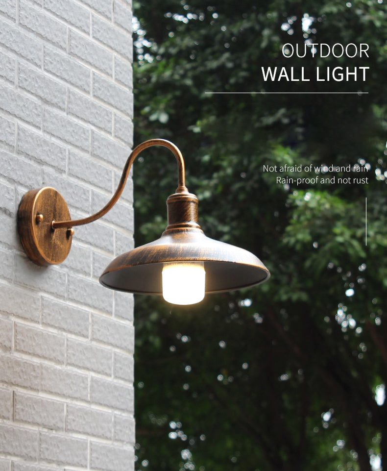 Industrielle Vintage Einwandlampe Schmiedeeisen -Scheunenwandlicht für Außenräume