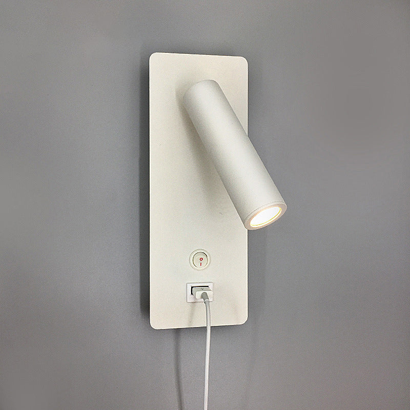 Moderna semplicità lettura da parete luce metallica da parete per un letto