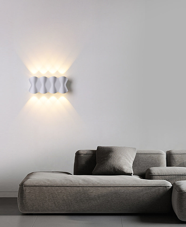 Lampe murale en origami simplicité moderne simplicité lampe à support mural en aluminium pour le salon